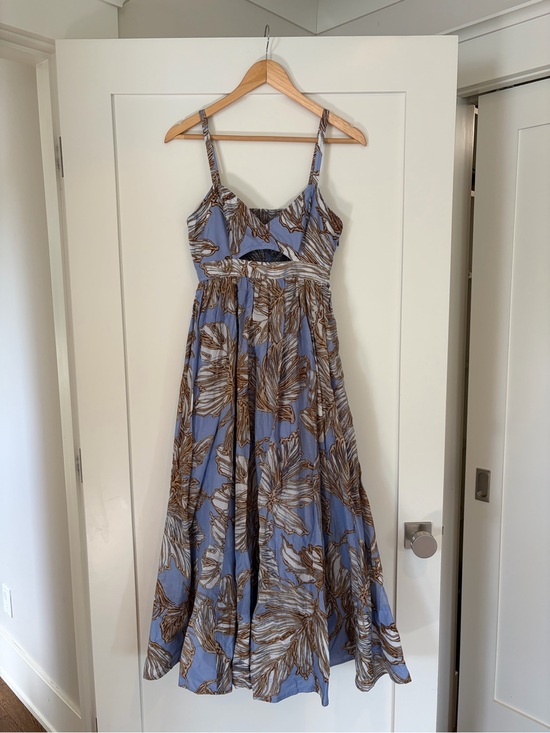 Banana Republic Dresses & Skirts - Banana Republic Blue and Brown Floral Midi Dress